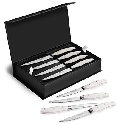  Forged Contour 8-pc Steak Knife Set - White