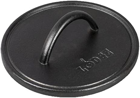 Lodge LPP3 Cast Iron Square Ribbed Panini Press, 8.25-inch