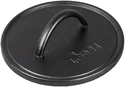 Lodge LPP3 Cast Iron Square Ribbed Panini Press, 8.25-inch