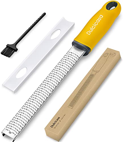  Classic Zester And Grater - Professional Kitchen Lemon Zester For Lime, Cheese, Garlic, Ginger, Chocolate, Vegetables, Fruits, Dishwasher Safe (Narrow)