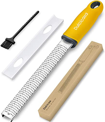  Classic Zester And Grater - Professional Kitchen Lemon Zester For Lime, Cheese, Garlic, Ginger, Chocolate, Vegetables, Fruits, Dishwasher Safe (Narrow)