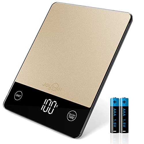  Food Scale, 22lb Digital Kitchen Scale Food Ounces And Grams For Weight Loss, Baking And Cooking, Premium Stainless Steel Food Weight Scale With LED Display, Batteries Included, Black
