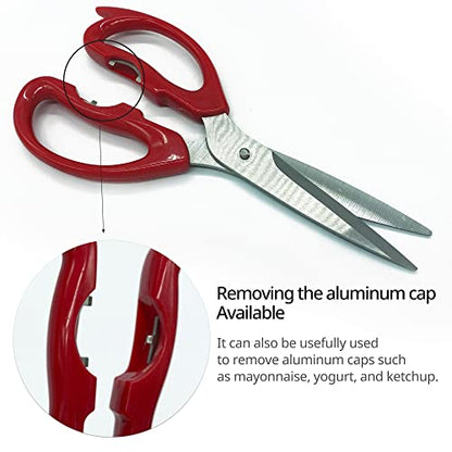  Kitchen Scissors With Magnetic Sheath Attachable To Refrigerator, Blade Separable