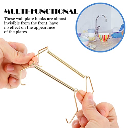  30 Pcs Wire Plate Hanger Plate Spring Hook Wall Plate Hanger For Decorative Plate