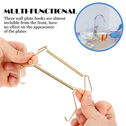  30 Pcs Wire Plate Hanger Plate Spring Hook Wall Plate Hanger For Decorative Plate
