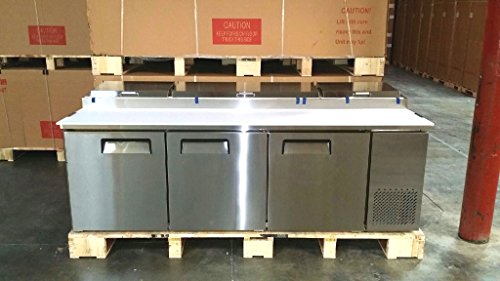  93" 3 Door Commercial Refrigerated Pizza Prep Table MPF-8203