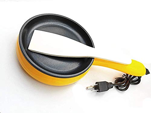  Cuisine 6-Inch Non-Stick Electric Skillet, Yellow Mini Frying Pan, Cuisine Electric Skillet,