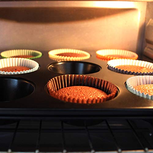  Standard Size Cupcake Liners Halloween Party Baking Cups 100 Pcs (Black)