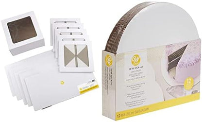 Wilton 12-Inch Cake Boxes With Windows For 10-Inch Cakes, White, 6-Count