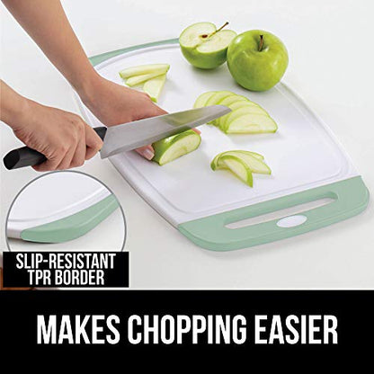  Reversible, Oversized, Thick Cutting Board, Easy Grip Handle, Deep Juice Grooves, Slip Resistant, Large Kitchen Chopping Boards For Meat, Veggies, Fruits, Dishwasher Safe, 16x11.2, Mint
