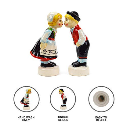  Norwegian Kissing Couple Collectible Ceramic Salt And Pepper Shakers Set By E.H.G