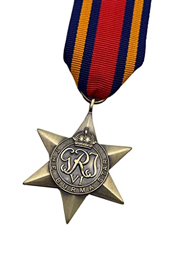 Hornbeam Militaria - Replica Burma Star Medal, Full Size, Copy, Antique Finish, British Medal From WW2
