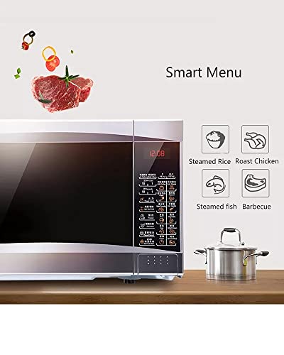  DUNOG 20L 1180W Digital Microwave 10 Auto Cook Menus,Clock & Timer,Defrost Setting, Turntable Heating,Easy Clean