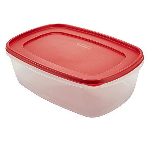 Rubbermaid Easy Find Lids Food Storage Container, 2.5 Gallon, Racer Red