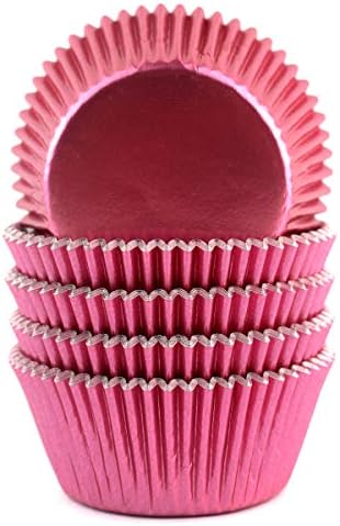  Foil Metallic Cupcake Liners Standard Baking Cups 100 Pcs (Navy Blue)
