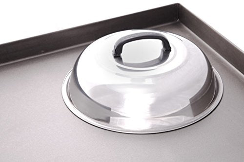 Blackstone Griddle Accessories - 12 Inch Round Basting Cover - Stainless Steel - Cheese Melting Dome And Steaming Cover - Best For Use In Flat Top Grill Cooking Indoor Or Outdoor