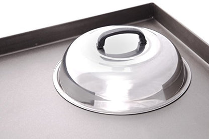 Blackstone Griddle Accessories - 12 Inch Round Basting Cover - Stainless Steel - Cheese Melting Dome And Steaming Cover - Best For Use In Flat Top Grill Cooking Indoor Or Outdoor