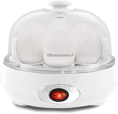  Elite Gourmet EGC-007B# Rapid Egg Cooker, 7 Easy-To-Peel, Hard, Medium, Black & ESM2207 Maxi-Matic Sandwich Panini Maker Grilled Cheese Machine Tuna Melt Omelets Non-Stick Surface, 2 Slice, Black