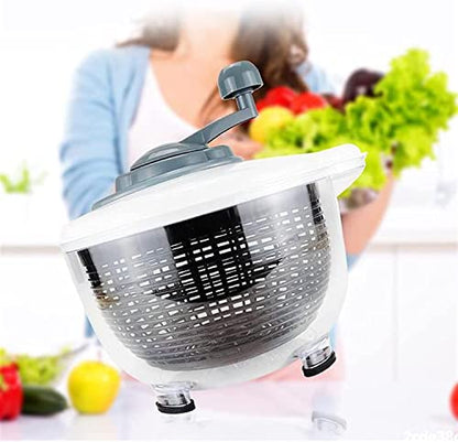  Salad Spinner,Lettuce Spinner Washer Dryer With Bowl,BPA Free,Easy To Clean For Vegetables And Fruits,5L