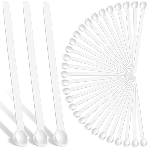  1/32 Teaspoon Micro Scoops 150 Milligram Mini Measuring Spoons Tiny Little Plastic Scoop For Measuring Cosmetics, Medicines, Powders, Glitter And Seasoning (White,16 Pieces)