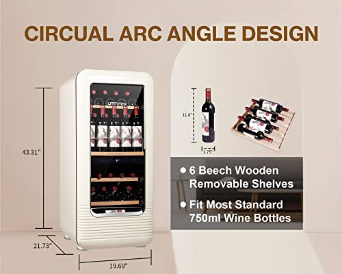  Retro Wine Cooler Refrigerator Off-White And Wine Bottle Opener Set