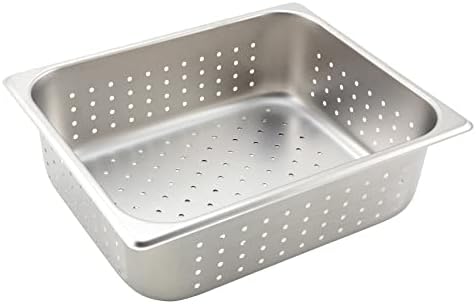  Winco 2 1/2-Inch Anti-Jamming Steam Pan, Half, 24-Gauge