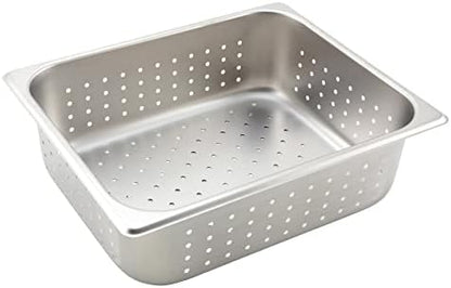  Winco 2 1/2-Inch Anti-Jamming Steam Pan, Half, 24-Gauge