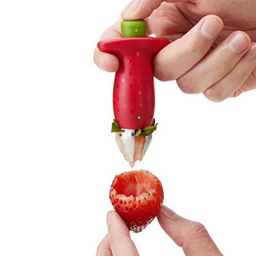  Chef'n Original Stem Gem Strawberry Huller, Red/Green -