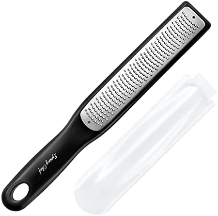  Professional Box Grater With Storage Container, Stainless Steel & Soft Grip Handle, 4 Sides, Handheld Kitchen Food Shredder Best For Parmesan Cheese, Vegetables, Ginger, 10" Mint