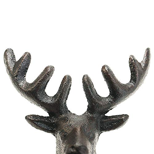  Wall Mounted Bottle Opener, Cast Iron Cool Deer Head Bottle Opener, Beer Coke Beverage Bottle Cap Opener, Vintage Rustic Style Wall Hanging Opener, Bar Farmhouse Wall Ornament, Practical Gift