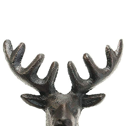  Wall Mounted Bottle Opener, Cast Iron Cool Deer Head Bottle Opener, Beer Coke Beverage Bottle Cap Opener, Vintage Rustic Style Wall Hanging Opener, Bar Farmhouse Wall Ornament, Practical Gift