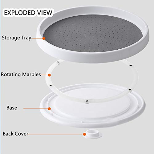  Pantry Lazy-Susan Turntable Cabinet Organizer - 10-inch Non-Skid Spin Spice Rack - 2 Pack Lazy Susans For Fridge BPA Free