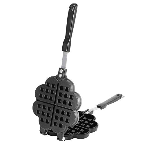  DIY Waffle Maker Iron Heart Shaped Belgium Waffle Mold Gas Stove Pan Egg Cake Breakfast Household Baking Tray