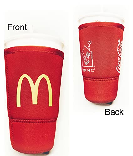  McDonalds SodaSOK Red Large Size 30oz Insulated Thermal Neoprene Drink Cup Sleeve Iced JavaSOK