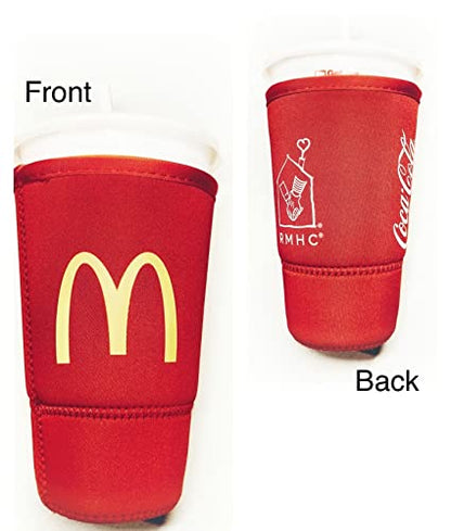 McDonalds SodaSOK Red Large Size 30oz Insulated Thermal Neoprene Drink Cup Sleeve Iced JavaSOK