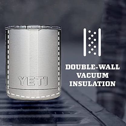 Yeti Rambler 10 Oz Lowball, Vacuum Insulated, Stainless Steel With MagSlider Lid, Black