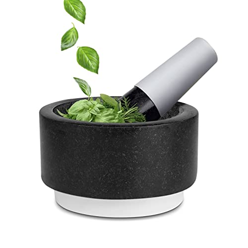  Marble Mortar And Pestle Set - Solid Marble Stone Grinder Bowl Holder For Guacamole, Herbs, Spices, Garlic, Kitchen, Cooking, Medicine