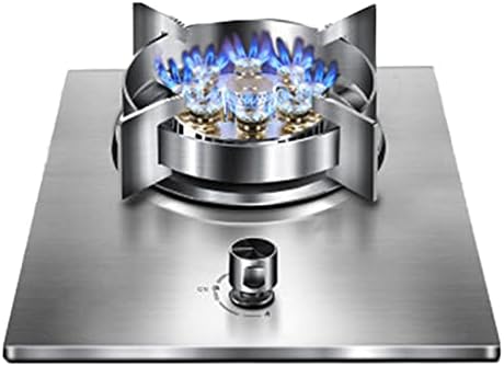  Gas Stove 1 Burner, 7.2kw9 Cavity Tall Flame Cast Iron Pot Bracket, Independent Stove, Stainless Steel Automatic Ignition Whirlwind Energy Savings (Size : NG)
