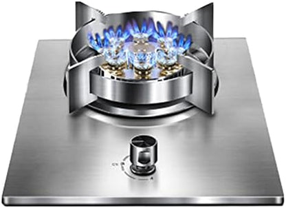  Gas Stove 1 Burner, 7.2kw9 Cavity Tall Flame Cast Iron Pot Bracket, Independent Stove, Stainless Steel Automatic Ignition Whirlwind Energy Savings (Size : NG)