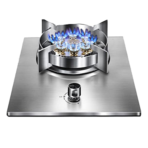  Gas Stove 1 Burner, 7.2kw9 Cavity Tall Flame Cast Iron Pot Bracket, Independent Stove, Stainless Steel Automatic Ignition Whirlwind Energy Savings (Size : NG)