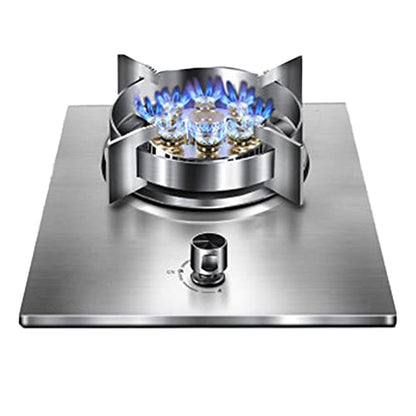 Gas Stove 1 Burner, 7.2kw9 Cavity Tall Flame Cast Iron Pot Bracket, Independent Stove, Stainless Steel Automatic Ignition Whirlwind Energy Savings (Size : NG)