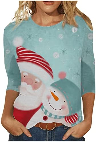  Pullover Sweatshirts For Women Cute Loose Tops Sweatshirts Long Sleeve Christmas Print Crew Neck Pullover Top Fall
