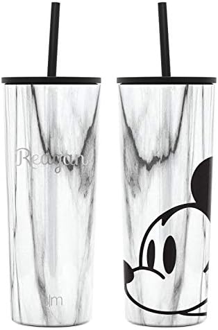  Disney Water Bottle With Straw Lid Vacuum Insulated Stainless Steel Metal Thermos | Gifts For Women Men Reusable Leak Proof Flask | Summit Collection | 22oz Minnie Mouse Dots