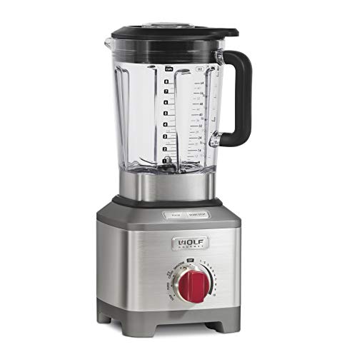  Olf Gourmet Pro-Performance Blender, 64 Oz Jar, 4 Program Settings, 12.5 AMPS, Blends Food, Shakes And Smoothies, Red Knob, Stainless Steel (WGBL200S)