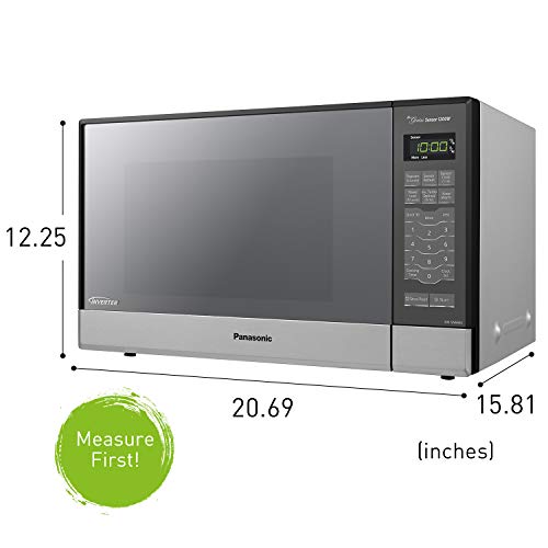 Panasonic FlashXpress Compact Toaster Oven - 4 Slice & Microwave Oven NN-SN686S Stainless Steel Countertop/Built-In With Inverter Technology And Genius Sensor, 1.2 Cubic Foot, 1200W