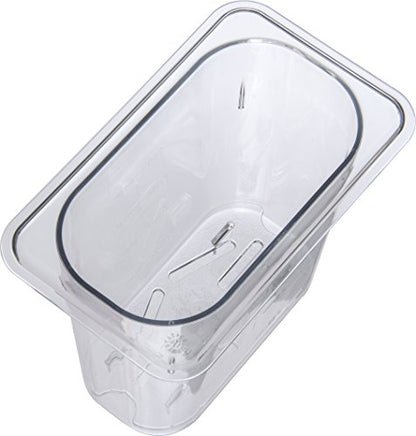  Carlisle FoodService Products CFS 1033507 TopNotch Polycarbonate Drain Shelf, 5" Length X 2.38" Width X 5/8" Height, Clear, For One-Ninth Size Food Pan (Case Of 6)