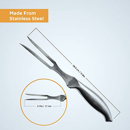  Carving Fork/Meat Fork, 6" Made From Stainless Steel With A Comfortable Ergonomic Handle - Chopaholic By Jean Patrique