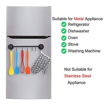  LEVOSHUA 7 Hooks Magnetic Utensil Holder Untensil Rack Tool Hanger Organizer For Refrigerator, Metal Cabinet, Metal Stove, Grill, BBQ