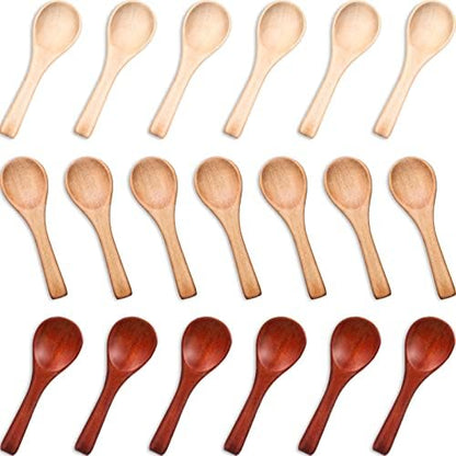  50 Pieces Small Wooden Spoons, 3.5'' L, Mini Nature Spoons Wood Honey Teaspoon Cooking Condiments Spoons For Kitchen Seasoning Jar Coffee Tea Sugar