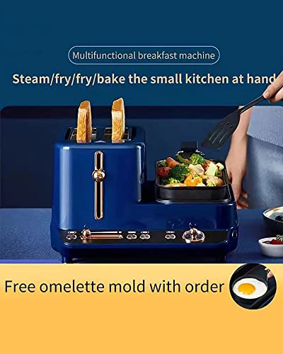  DUNOG Electric 3 In 1 Breakfast Making Machine Multifunction Bread Maker Adjustable Heating Automatic Eggs Frying Pan Toaster Kitchen Appliances